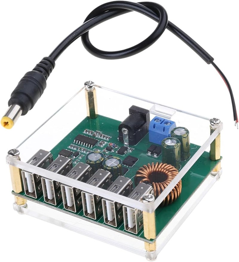 وحدة إمداد طاقة USB بـ 6 منافذ لشحن أجهزة متعددة مع إخراج طاقة مستقر - Image 1